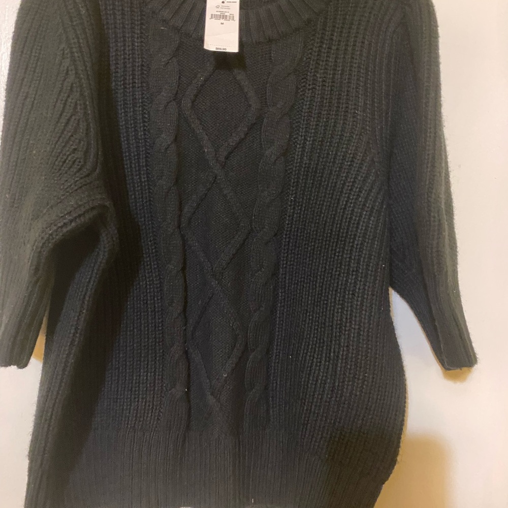 GAP Women's Black Cable Knit Sweater